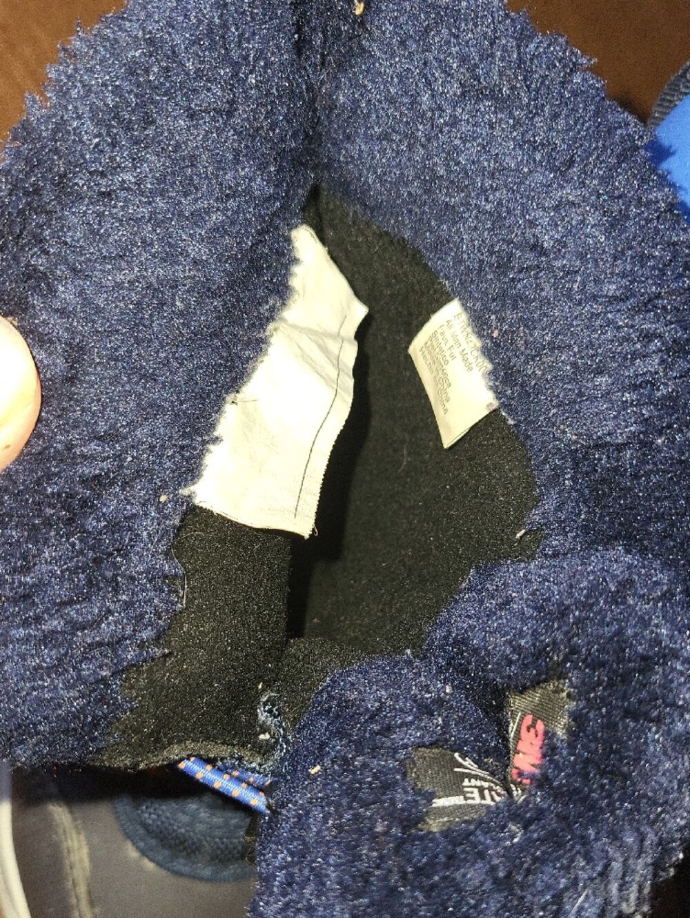 3M Thinsulate Kids Boots in Navy Blue with Orange Accents - Picture 5 of 6